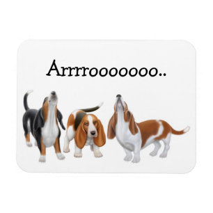 Magnet Flexible Aimant de prime de chiens de basset d'hurlement