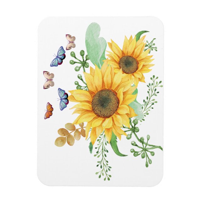 Magnet Flexible aimant de printemps de tournesol (Vertical)