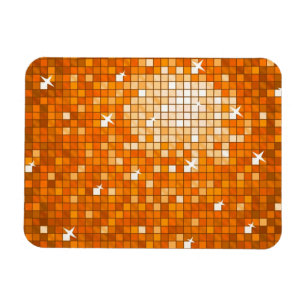 Magnet Flexible Aimant de qualité supérieure Disco Tiles Orange