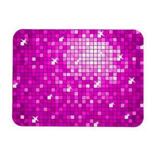 Magnet Flexible Aimant de qualité supérieure Disco Tiles Rose