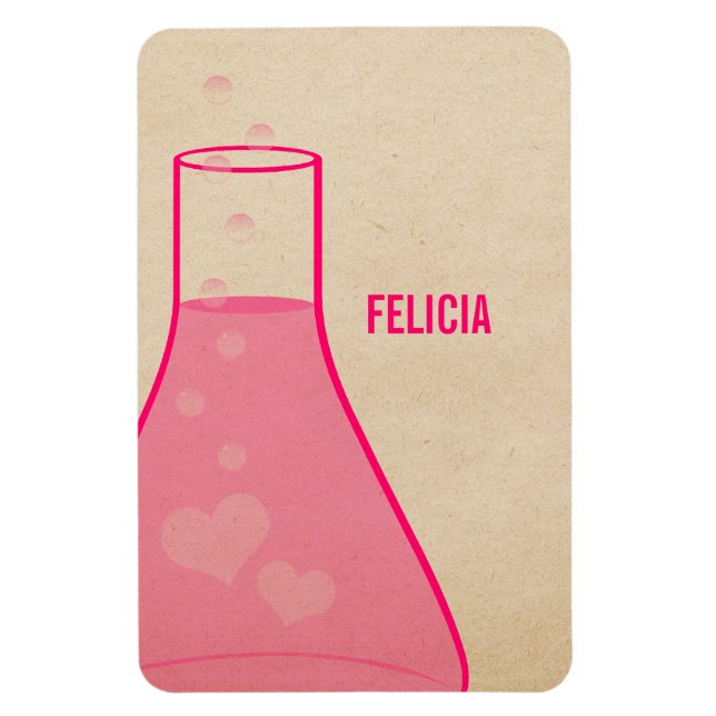 Magnet Flexible Aimant de qualité supérieure du bécher blanc, rose (Vertical)