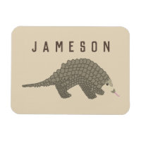 Aimant de réfrigérateur de pangolin personnalisé