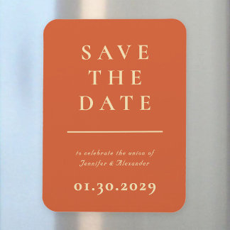 Magnet Flexible Aimant de sauvegarde de date moderne orange
