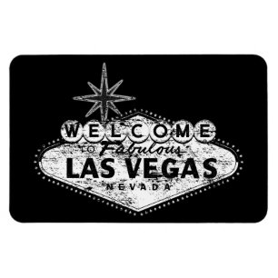 Magnet Flexible Aimant de signe de Las Vegas affligé par cru