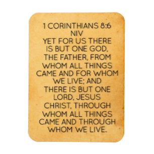 Magnet Flexible Aimant de verset biblique 1 Corinthiens 8:6