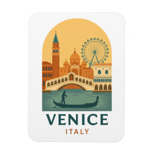 Magnet Flexible Aimant de voyage vintage Venise Italie – Gondole r