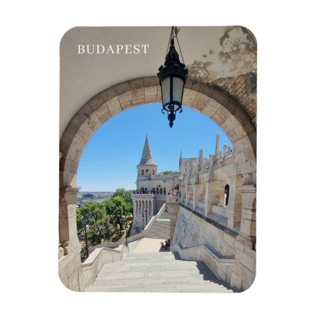 Magnet Flexible Aimant de vue encadrée Budapest Fisherman's Bastio (Vertical)