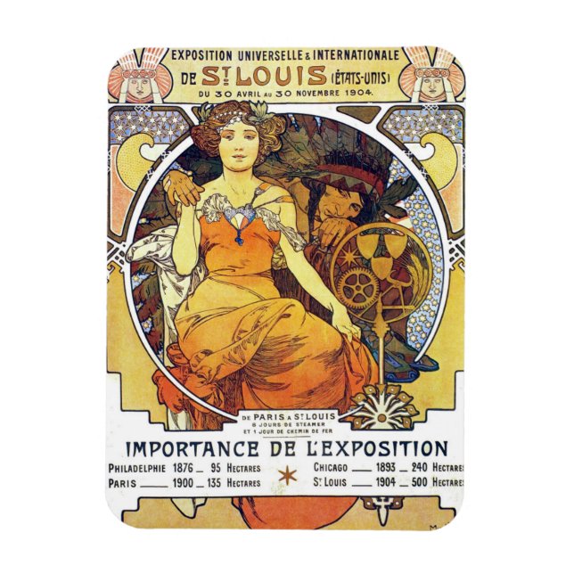 Magnet Flexible Aimant d'exposition Saint-Louis 1904 (Vertical)