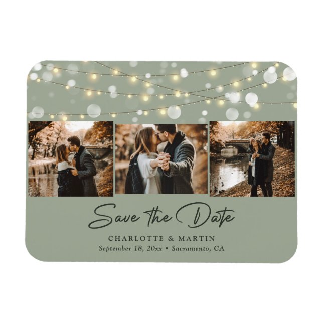 Magnet Flexible Aimant élégant de sauvegarde de date de mariage av (Horizontal)