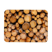 Aimant en bois de chauffage haché