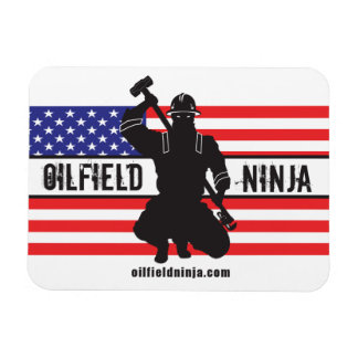 Magnet Flexible Aimant flex Ninja Oilfield avec drapeau américain