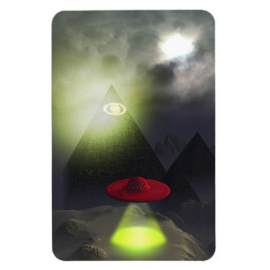 Magnet Flexible Aimant Flexi Premium Illuminati Pyramide et UFO