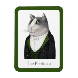 Magnet Flexible Aimant flexible 3x4 FOOTMAN CAT + texte