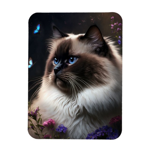 Magnet Flexible Aimant flexible Chat Birman Whimsical (Vertical)