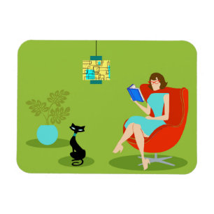 Magnet Flexible Aimant flexible de rétro femme de lecture