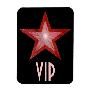 Magnet Flexible Aimant flexible Red Star 'VIP' noir