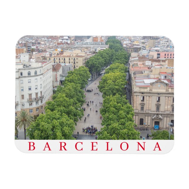 Magnet Flexible Aimant frigo Barcelona La Rambla (Horizontal)