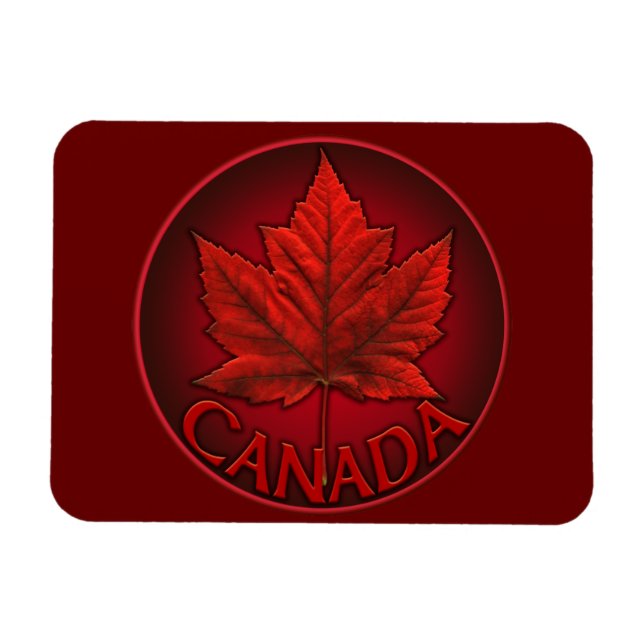 Magnet Flexible Aimant frigo Canada Rouge Aimant souvenir Canada (Horizontal)