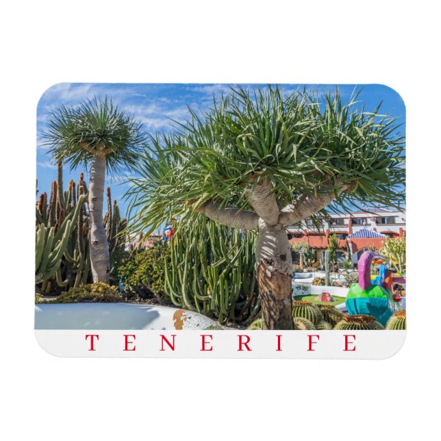 Magnet Flexible Aimant frigo des arbres de Tenerife (Horizontal)