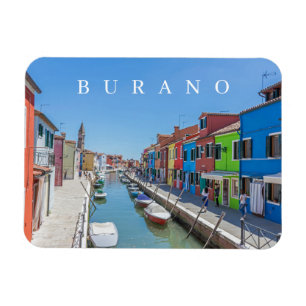 Magnet Flexible Aimant frigo vue canal de Venice Burano