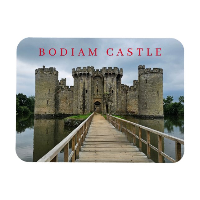 Magnet Flexible Aimant frigo vue du château de Bodiam (Horizontal)