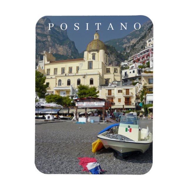 Magnet Flexible Aimant frigo vue église Positano (Vertical)