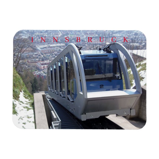 Magnet Flexible Aimant frigo vue funiculaire Innsbruck (Horizontal)