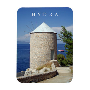 Magnet Flexible Aimant frigo vue sur l'île Hydra