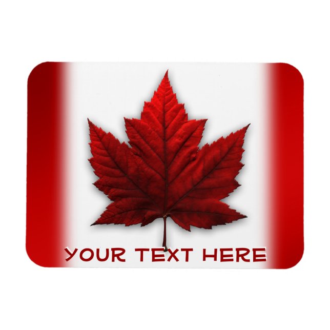 Magnet Flexible Aimant frigorifique Canada Drapeau Personnalisé Ca (Horizontal)