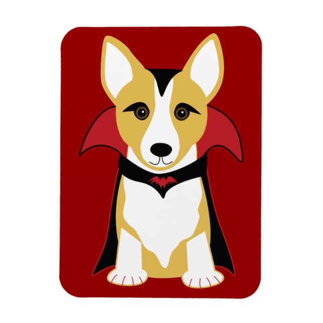 Magnet Flexible Aimant frigorifique Corgi Vampire (Vertical)