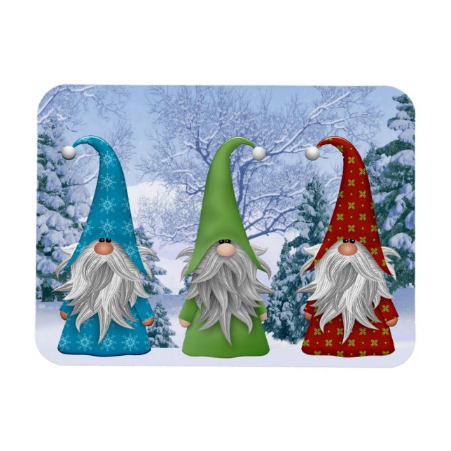 Magnet Flexible Aimant Gnomes d'hiver (Horizontal)
