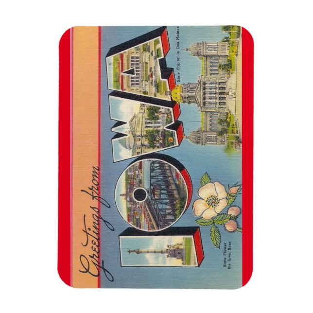 Magnet Flexible Aimant Iowa (Vertical)