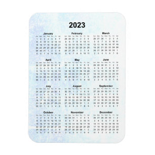 Magnet Flexible Aimant mensuel 2023 Calendrier Texturé
