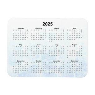 Magnet Flexible Aimant mensuel 2025 Calendrier Texturé