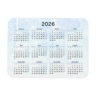 Magnet Flexible Aimant mensuel 2026 Calendrier Texturé