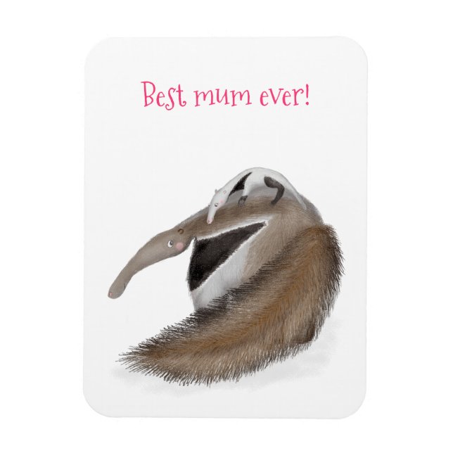 Magnet Flexible Aimant mignon fourmi et bébé "meilleure maman jama (Vertical)