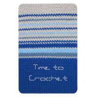 Aimant - Motif Crochet en Bleu