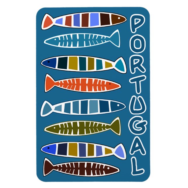 Magnet Flexible Aimant Motif de poisson PORTUGAL (Vertical)