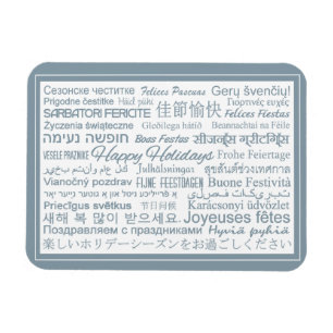 Magnet Flexible Aimant multilingue "Joyeuses Fêtes"