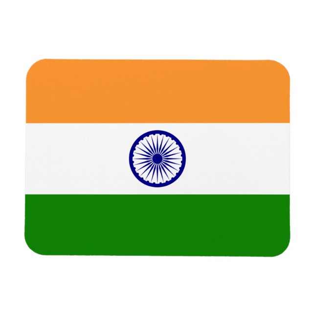 Magnet Flexible Aimant patriotique flexible avec drapeau de l'Inde (Horizontal)