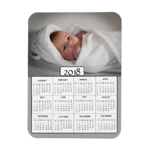 Magnet Flexible Aimant personnalisé de calendrier de la photo 2018