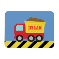 Aimant personnalisé pour enfants avec camion à ben