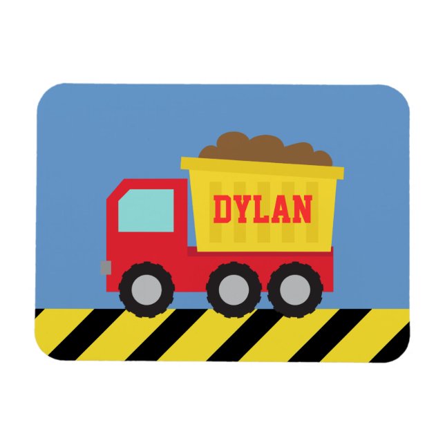Magnet Flexible Aimant personnalisé pour enfants avec camion à ben (Horizontal)