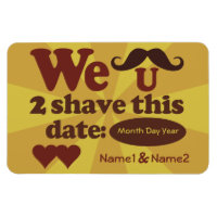 Aimant personnalisé Retro Mustache Enregistrer la