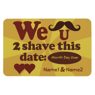 Magnet Flexible Aimant personnalisé Retro Mustache Enregistrer la 