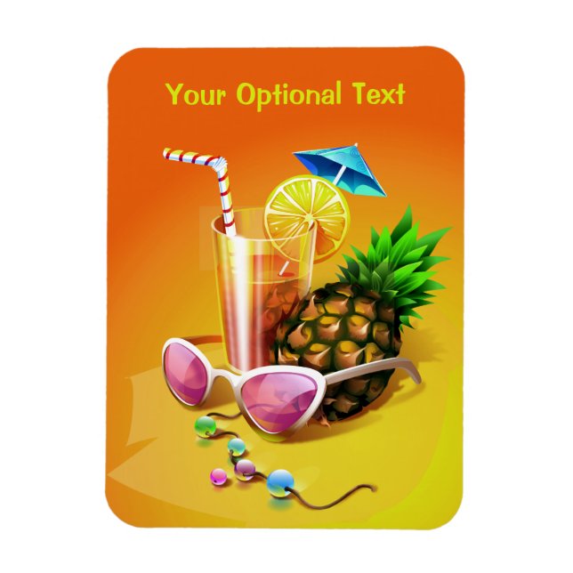 Magnet Flexible Aimant personnalisé Tropical Drink (Vertical)