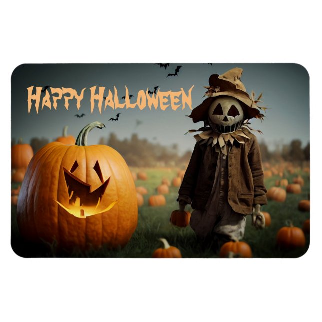 Magnet Flexible Aimant photo Citrouille d'Halloween (Horizontal)