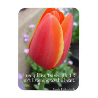 Aimant photo de fleurs de tulipe rouge de force Ci