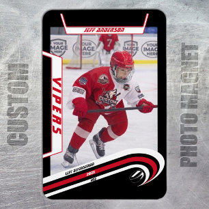 Magnet Flexible Aimant photo de hockey sur glace à vitesse personn