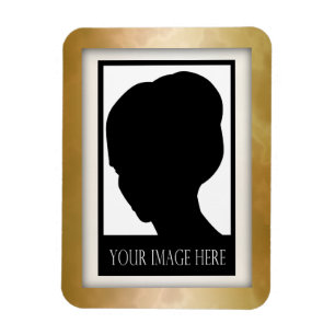 Magnet Flexible Aimant photo en or et en marbre Rose